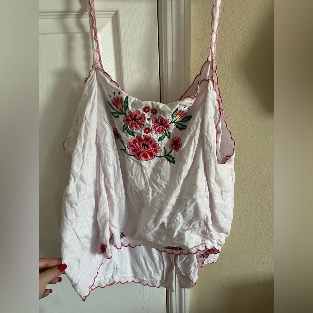 J. Crew Floral Embroidered Cami